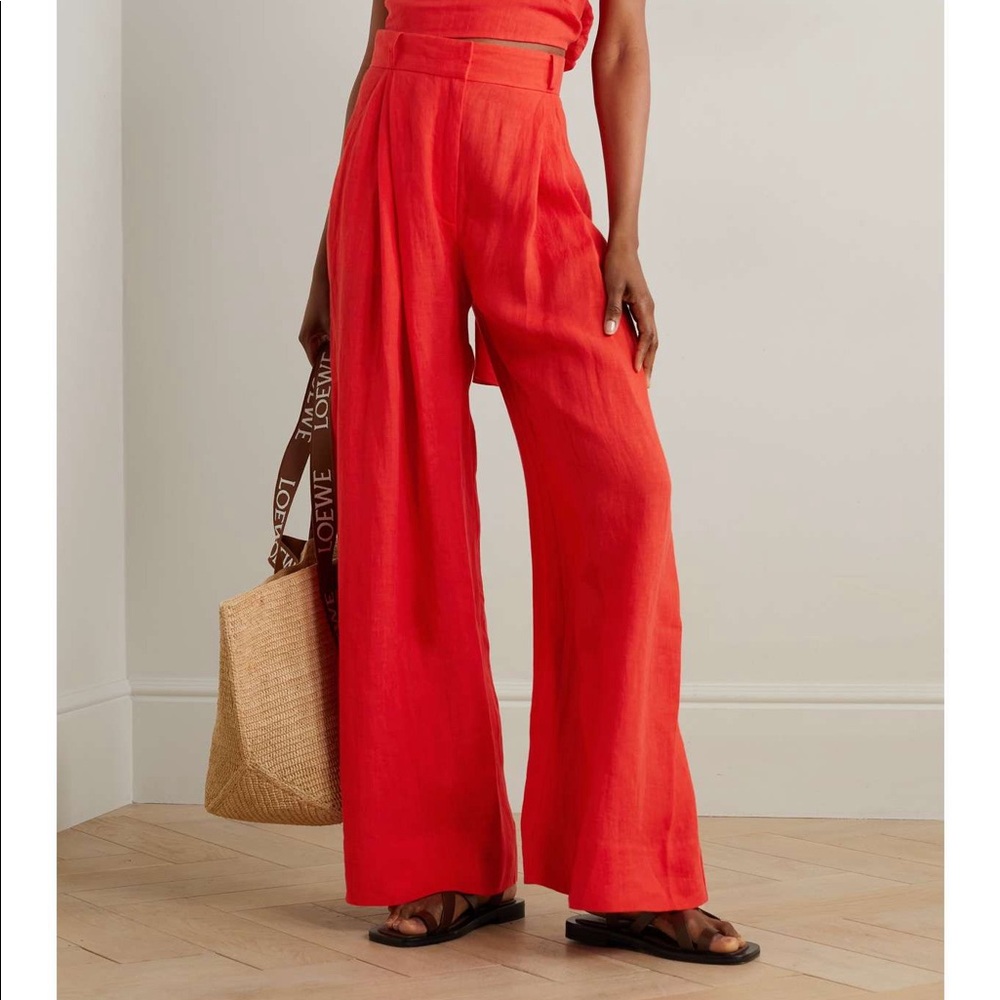 NWT Three Graces (UK8/10) Molly Pleated Linen Pant